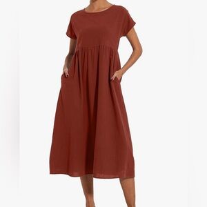 Terracotta dress made in Italy